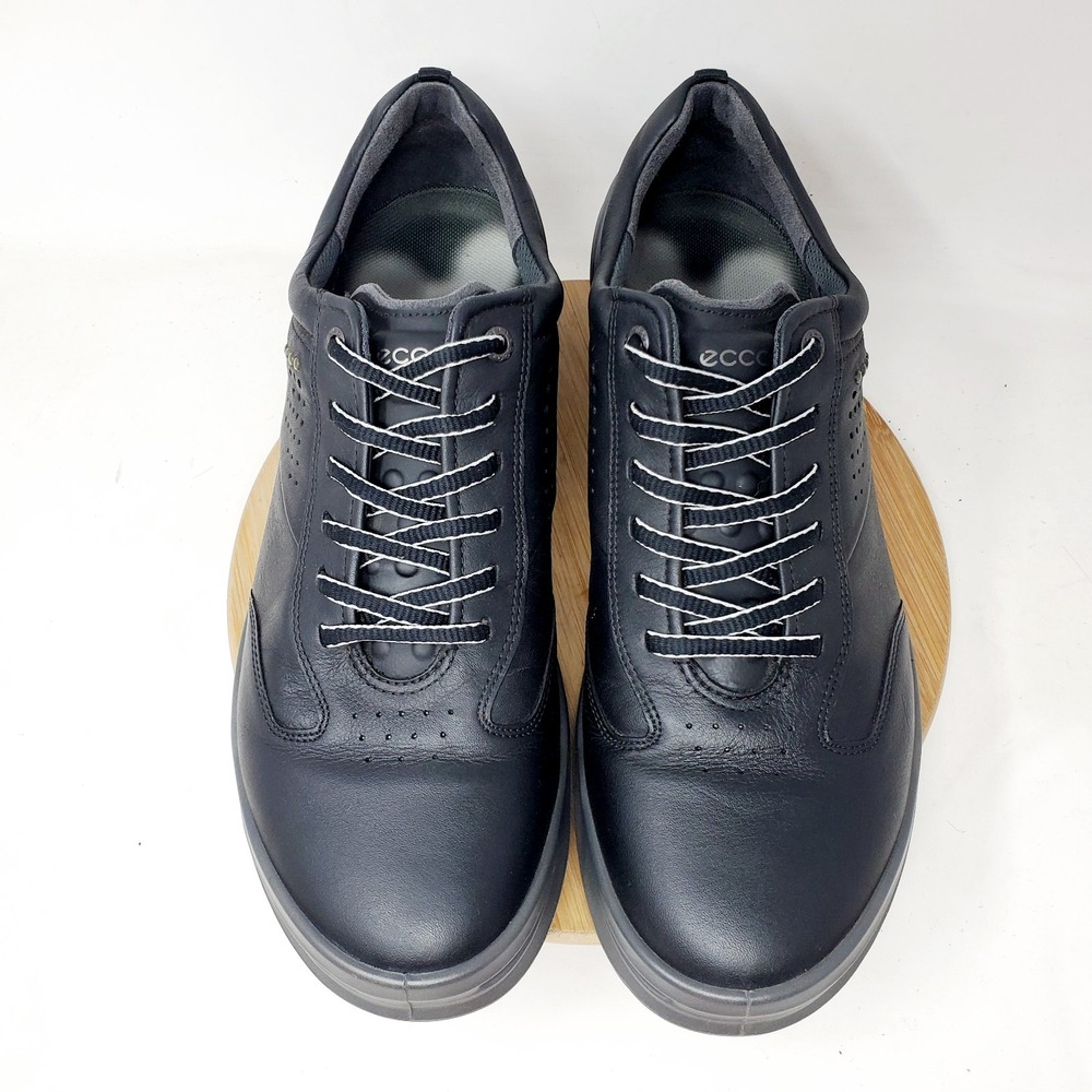 ECCO Cage Pro Golf Shoes Mens 43 Shoes Black Leather Hydromax Spikeless Sneaker - Picture 4 of 13